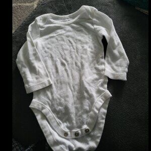 Baby size 3-6 Months long sleeve white onesie